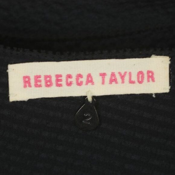 Rebecca Taylor Women's Size 2 Black 100% Silk Scoop Neck Mini Sheath Dress - Picture 7 of 9